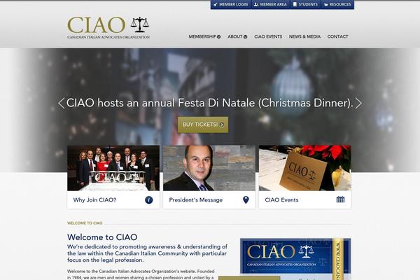 Ciao theme site design template sample