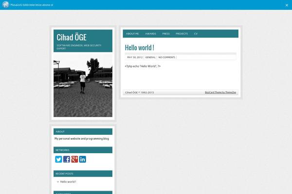 zeeBizzCard theme site design template sample