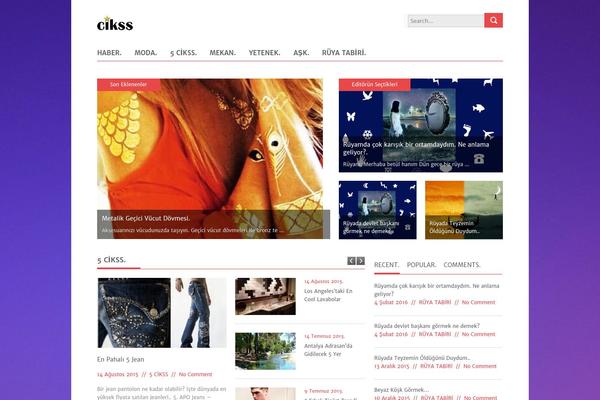 News theme site design template sample