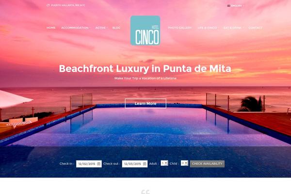cincohotel.com site used Wp_santorini5-v1.5.1