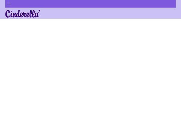 Cinderella theme site design template sample