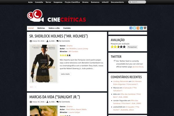 Zine theme site design template sample