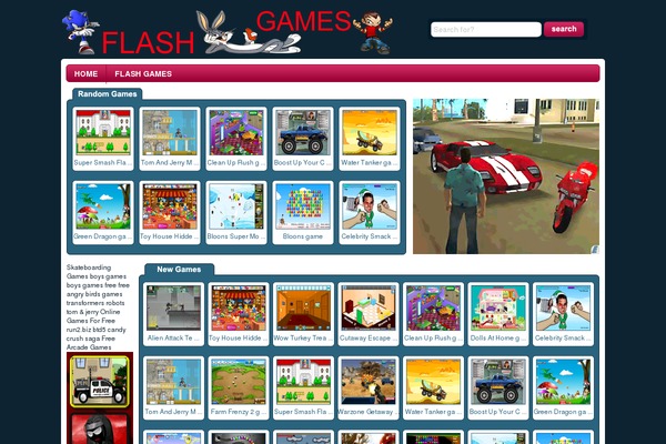 Wtb Game theme site design template sample