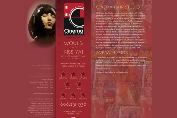 Cinema theme site design template sample