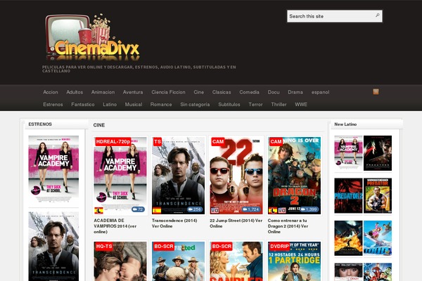 cinemanew.nl site used Arras Theme