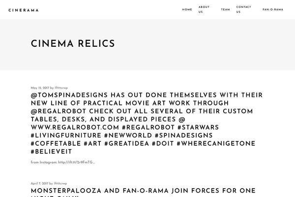 Cinerama theme site design template sample