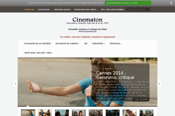 cinematon.fr site used Metro