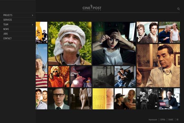 Cinerama theme site design template sample