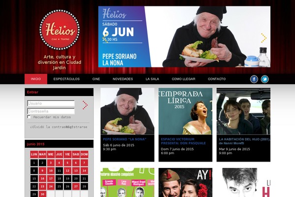 Helios theme site design template sample