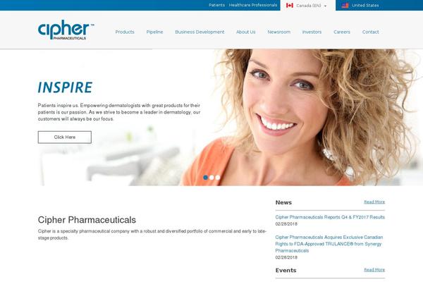 cipherpharma.com site used Cipher