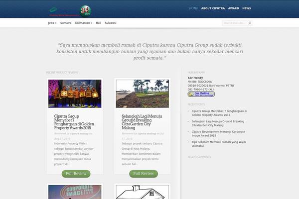 InReview theme site design template sample