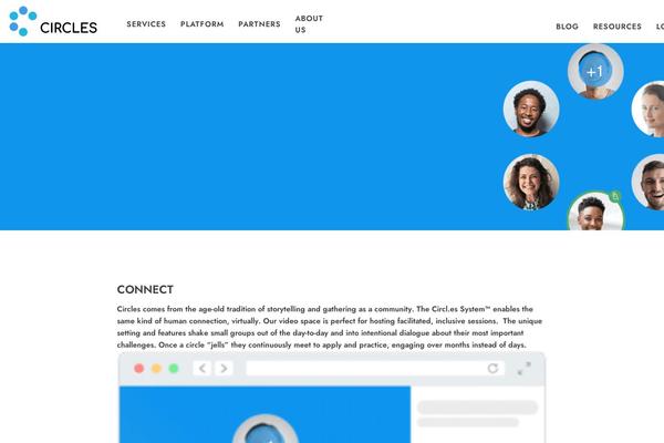 Circles theme site design template sample