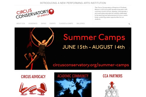 circusconservatory.org site used Architektthemeresponsive