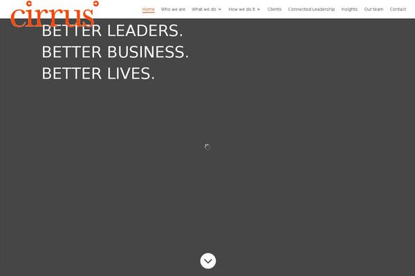 Cirrus theme site design template sample
