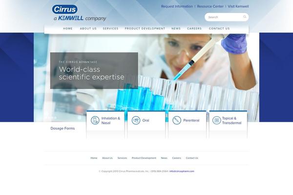 Cirrus theme site design template sample