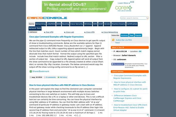 ciscoconsole.com site used Wpchatter