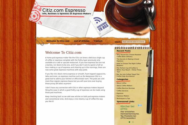 Morning Coffee theme site design template sample