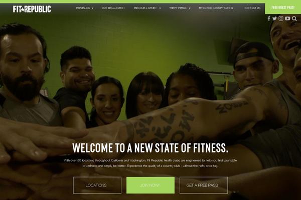 Fit theme site design template sample