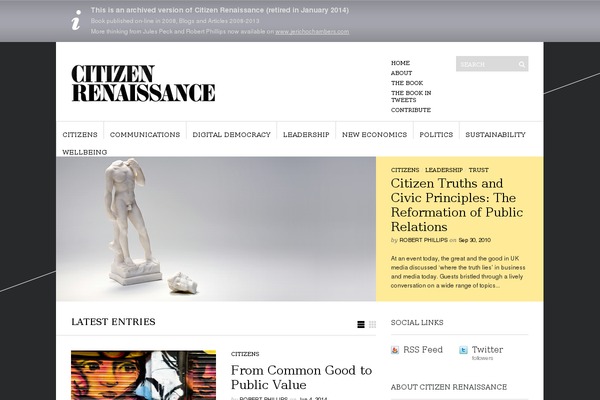 Renaissance theme site design template sample