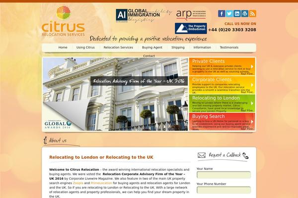 Citrus theme site design template sample