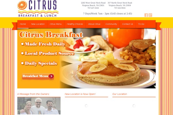 Citrus theme site design template sample