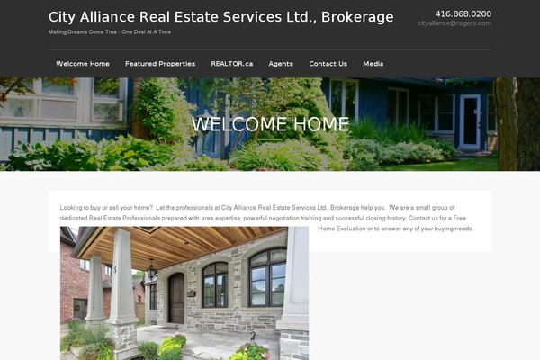 Realty theme site design template sample