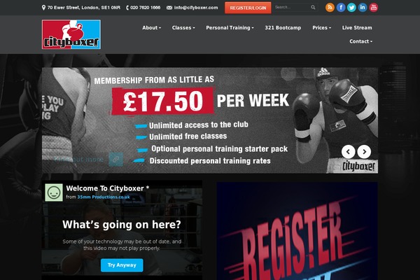 cityboxer.com site used Dt-purepress-lite