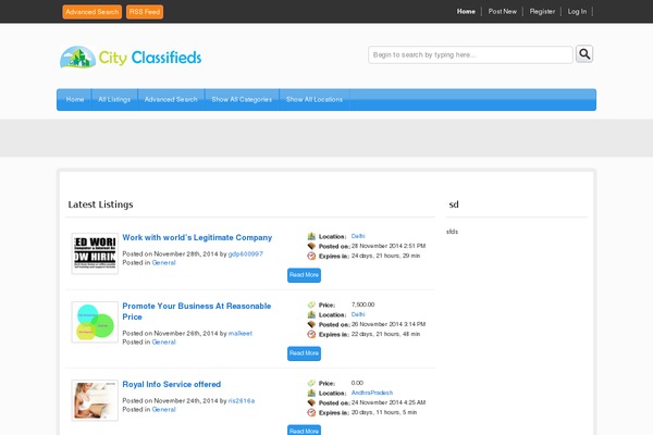Classifiedtheme theme site design template sample