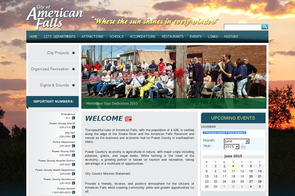 American theme site design template sample