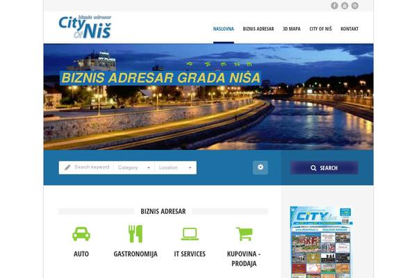 Infinite theme site design template sample