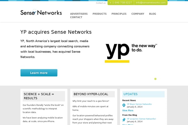 citysense.com site used Sensenetworks