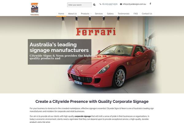 citywidesigns.com.au site used Cws