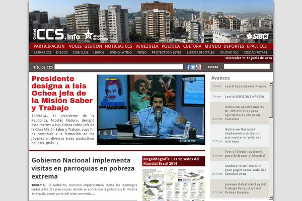 ciudadccs.org.ve site used Wpciudadccs