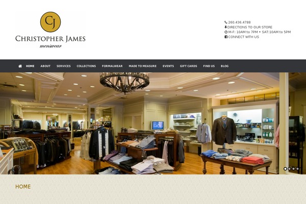 Vantage theme site design template sample