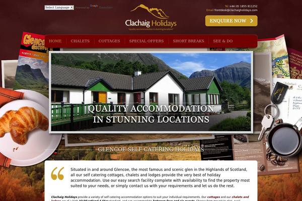 clachaigholidays.com site used Clachaig-holidays