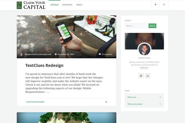 Readable theme site design template sample