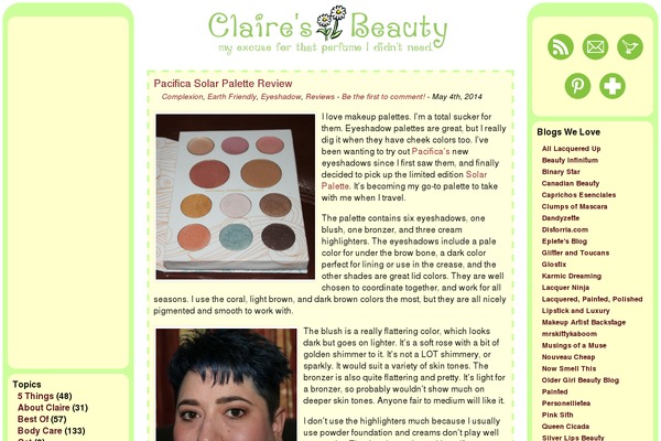 Beauty theme site design template sample