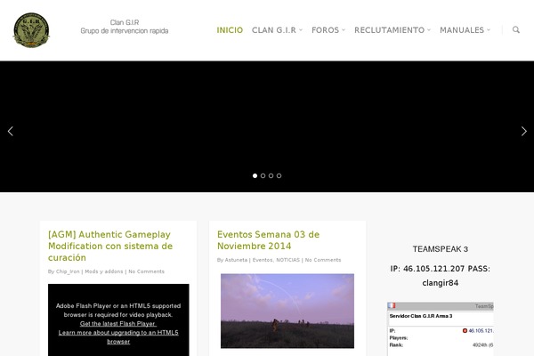 Site using Event Calendar plugin