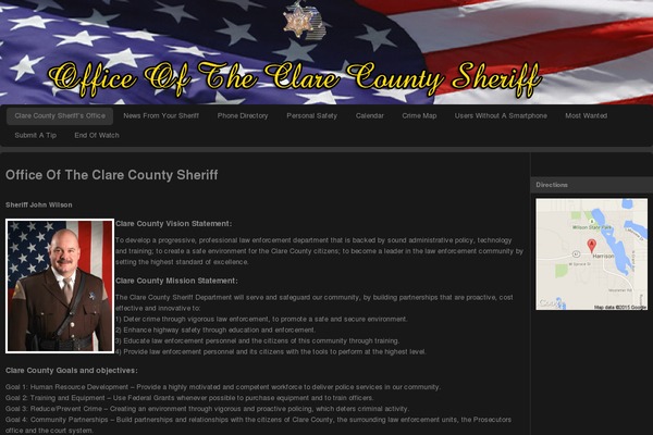 claresheriff.org site used Custom Community