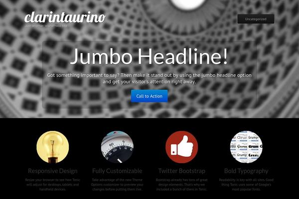 Tonic theme site design template sample