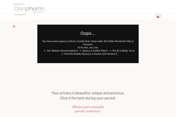 claripharm.com site used Woodmart-child