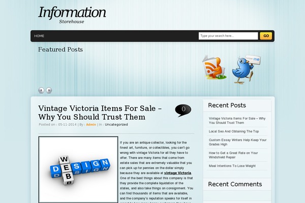 DynaBlue theme site design template sample