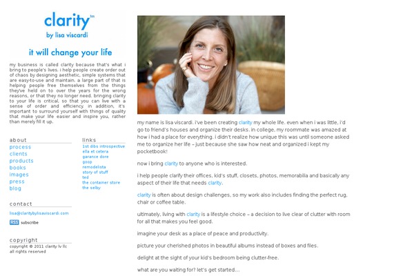 claritybylisaviscardi.com site used Ubminim