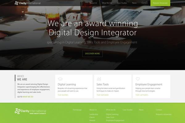 Clarity theme site design template sample