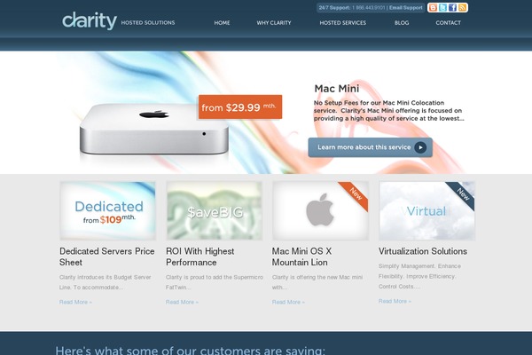 Clarity theme site design template sample