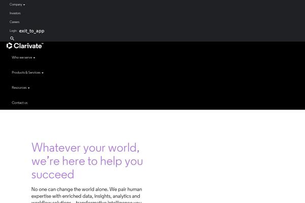 Clarivate theme site design template sample