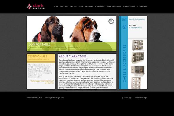 clarkcages.com site used Clark-theme