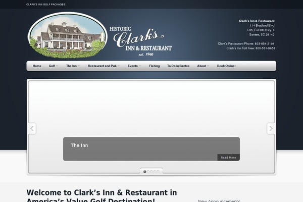 clarksinnandrestaurant.com site used Thunder2