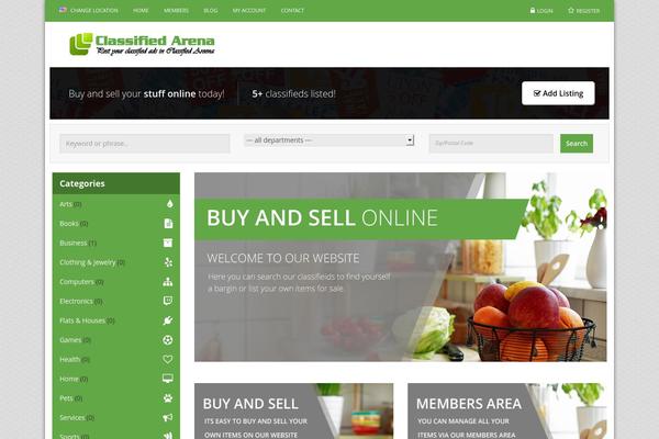 template_classifieds_green theme websites examples