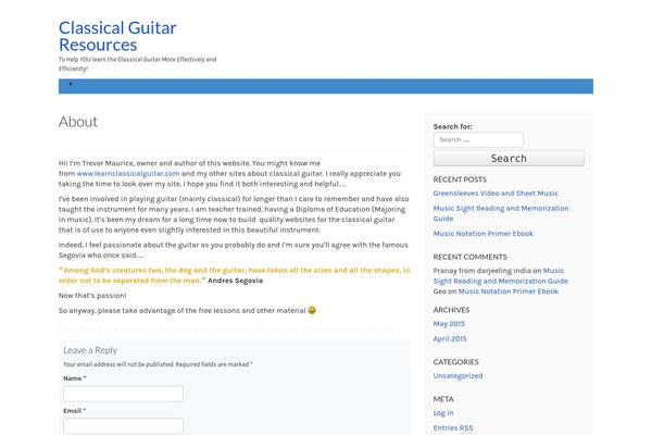 classical-guitar-resources.com site used Amatheme